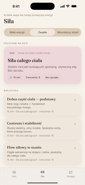 Biblioteka treningów siłowych